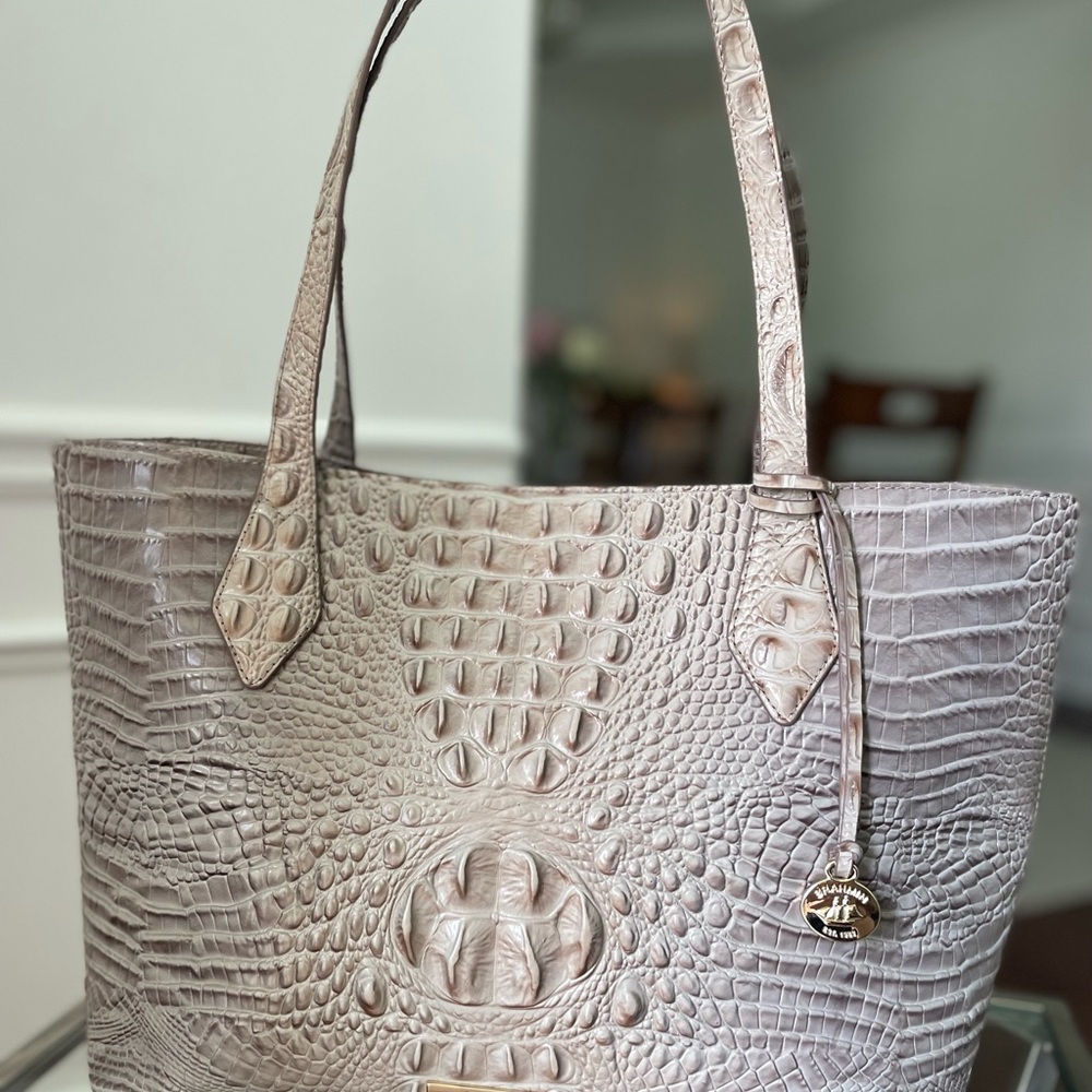 Elegant Crocodile Embossed Tote Bag